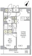 ラティエラ武蔵小山レジデンス 508 間取り図