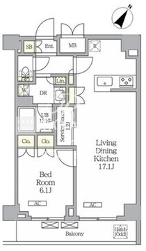 ラティエラ武蔵小山レジデンス 508 間取り図