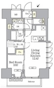 ラティエラ武蔵小山レジデンス 1004 間取り図