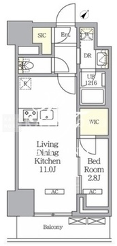 ラティエラ武蔵小山レジデンス 1306 間取り図
