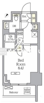 ラティエラ武蔵小山レジデンス 1701 間取り図