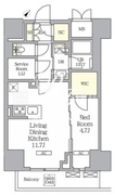 ラティエラ武蔵小山レジデンス 1706 間取り図