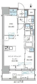 パークアクシス大森山王 302 間取り図