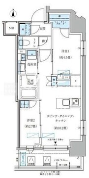 パークアクシス大森山王 605 間取り図
