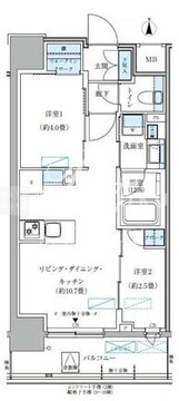 パークアクシス大森山王 902 間取り図