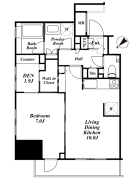 朝日マンション五反田 302 間取り図