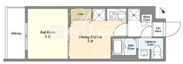 フュージョン池袋ウエスト 201 間取り図
