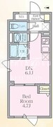 エルファーロ中野9 402 間取り図