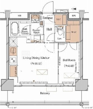 ブランシエスタ木場 607 間取り図