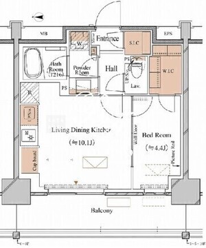 ブランシエスタ木場 608 間取り図
