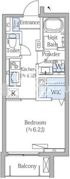 モクシオン渋谷西原 202 間取り図