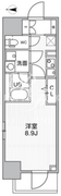 ザ・パームス熊野前 204 間取り図