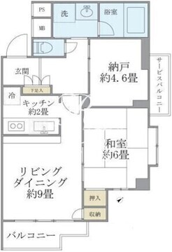 リエール若松町 603 間取り図