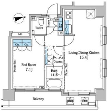 パークアクシス渋谷桜丘 S-901 間取り図