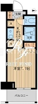 エコロジー東陽町プロセンチュリー 408 間取り図