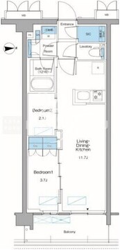 ルフォンプログレ高田馬場ノース 209 間取り図
