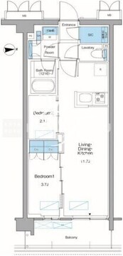ルフォンプログレ高田馬場ノース 307 間取り図
