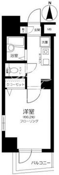 リクレイシア西麻布 1-1201 間取り図