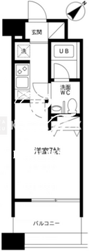 レジディア島津山 1206 間取り図