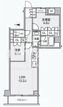 アリビス綾瀬 203 間取り図