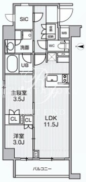 アリビス綾瀬 206 間取り図