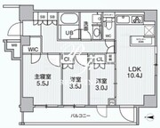 アリビス綾瀬 301 間取り図