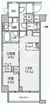 アリビス綾瀬 306 間取り図