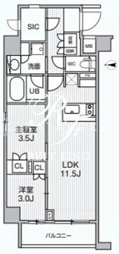 アリビス綾瀬 506 間取り図