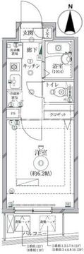 リクレイシア西麻布 1-502 間取り図