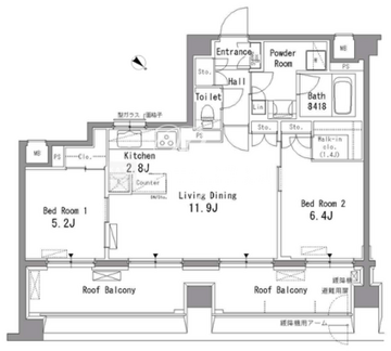 パークアクシス板橋 508 間取り図