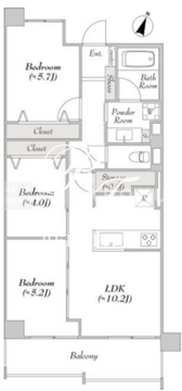 ルミークアン本郷 304 間取り図