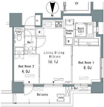 パークアクシス仲御徒町 904 間取り図