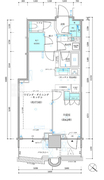 パークタワー勝どき M-4016 間取り図 ?>