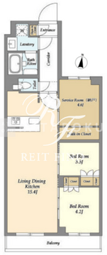 アジールコート練馬中村橋 121 間取り図