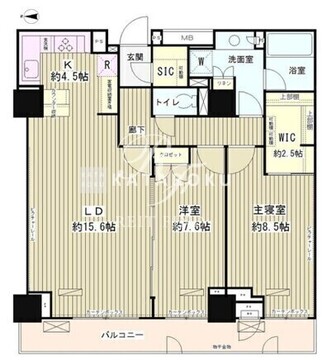 パーク・アヴェニュー神南 906 間取り図