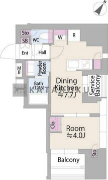 パークホームズ渋谷松濤 605 間取り図