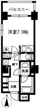 レジディア中落合 B301 間取り図