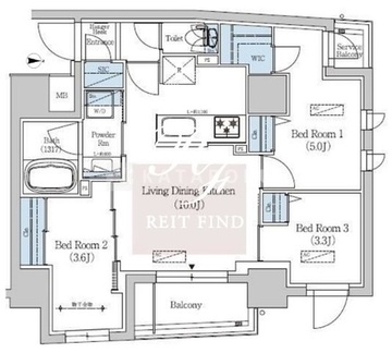 アーバネックス文京千駄木 703 間取り図