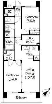 ブリリアイスト三軒茶屋 I-712 間取り図