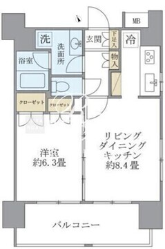 エコロジー白山レジデンス 1401 間取り図