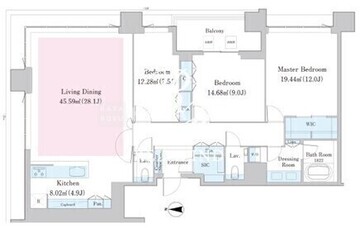 中野ステーションレジデンス 3301 間取り図