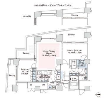 ラ・トゥール汐留 4801 間取り図