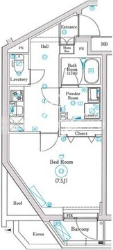 マインドお花茶屋 402 間取り図