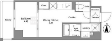 ウエリスアーバン住吉イースト 202 間取り図