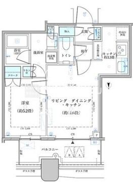 パークタワー勝どき S-1117 間取り図
