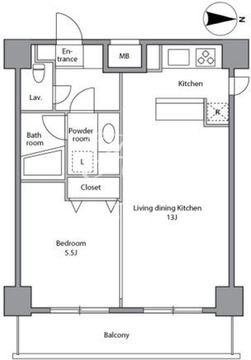 レジディア上落合 405 間取り図