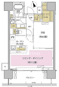 ザ・パークハウス渋谷美竹 206 間取り図