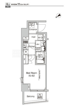 プラウドフラット門前仲町4 701 間取り図