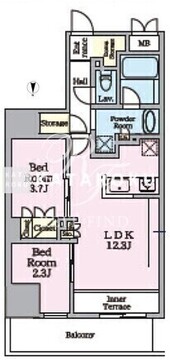 リビオメゾン東陽町ヒュッテ 904 間取り図