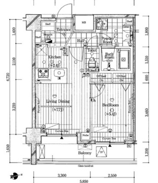 ガリシア代々木 904 間取り図
